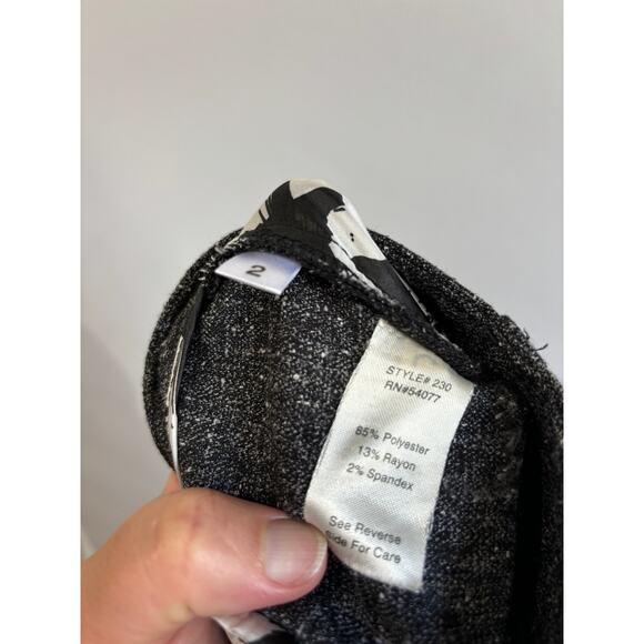 Cabi wide leg pants trousers womens sz 2 gray career work classic style #230 - Picture 3 of 4